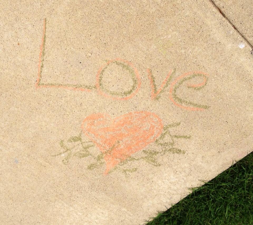 Sidewalk chalk - Love